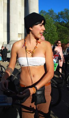 Participant  in The London Naked Bike Ride 2012
