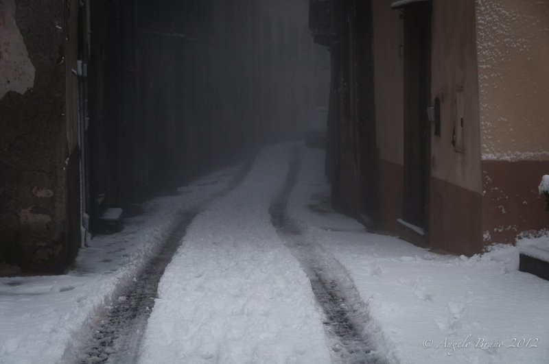 Just a little bit of snow to Montefiascone