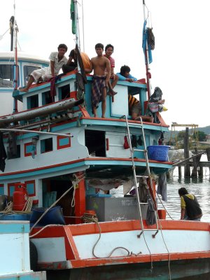 On the boat