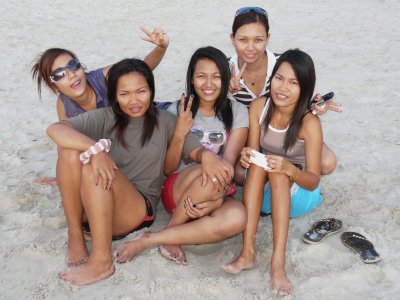 Girls on beach