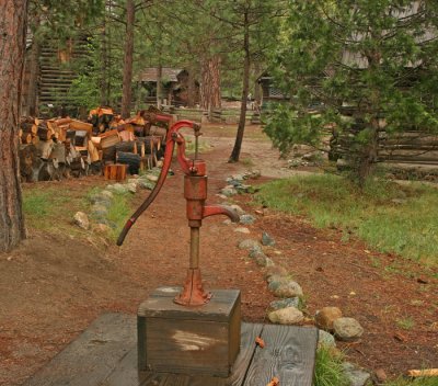 WATER PUMP: HISTORIC VILLAGE OF WAWONA, CA