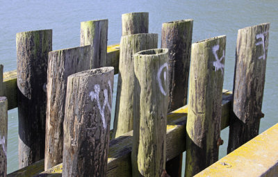 PILINGS AT TORPEDO PIER