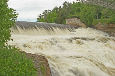 WATER GOING OVER FALLS
