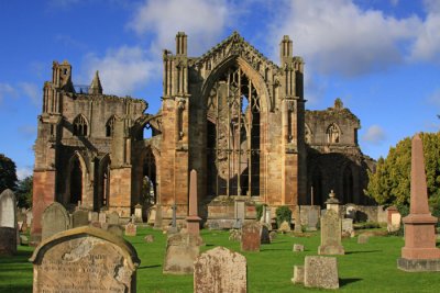VIEW OF ABBEY FROM CEMETARY