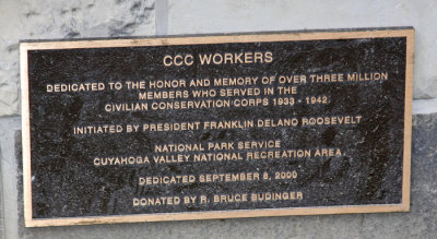 PLACQUE HONORING THE MEN OF THE CCC