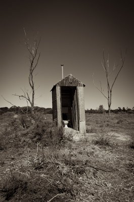 old Zanci station outhouse