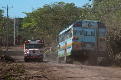 Regular Busses on Ometepe Island, Nicaragua