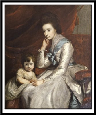 Theresa Parker (nee Robinson) & her son John, later Lord Morley. 1773-75