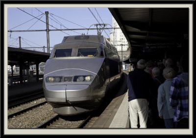 Our train to Lausanne