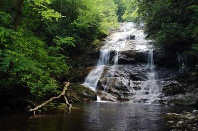 base of the main waterfall