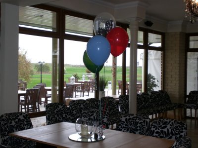 1st birthday balloons  on table.JPG
