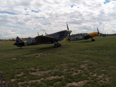 Spitfire and Messerschmit BF109