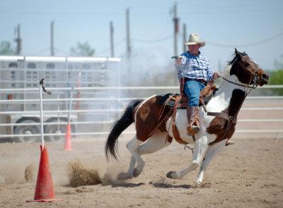 Sheriff Posse Mounted Shooting Practice