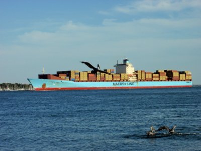 Incoming Maersk Line ship, Charleston, SC