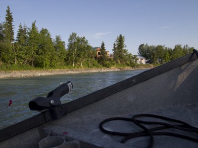 The girls float the Kasilof