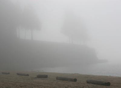 Fog drops in on Third Beach