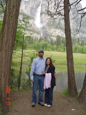Us in front of the fall