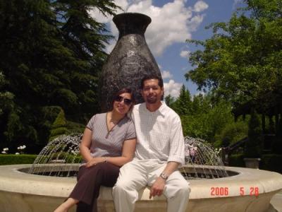 The beautiful fountain at the Beringer