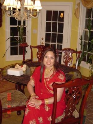 Dressed up in Red sari