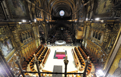 looking down from the front of the Basilica where the Throne and Our Lady Image is located