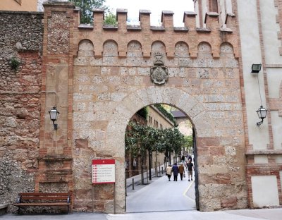 The Gate through the Wall with the  Montserrat coat of arms