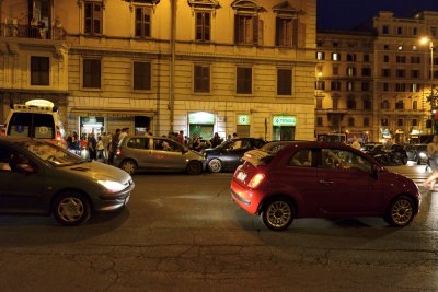 head on collision (outside Vatican)