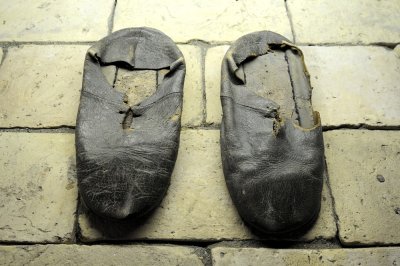 A pair of St. Ignatius shoes. 