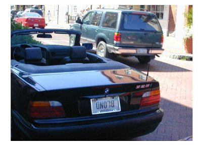 Blond License Plate