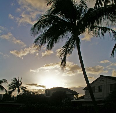 Sunset, from our Lanai in Poipu