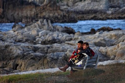 Family Sunset - Pacific Grove, California