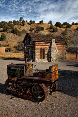 Historic Building and Tractor - Chloride, New Mexico