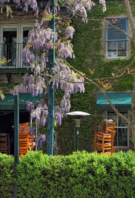 Stacked Chairs - Pizzaria Tra Vigne - St. Helena, California