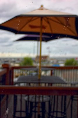 Rain On Window - Schooner's Pub - Port Washington, Wisconsin