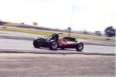 With the Bobsy on an oval track.