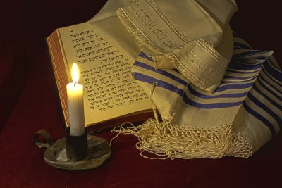 Candle, Prayer Book, Prayer Shawl