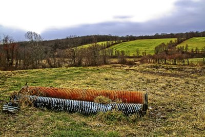 Pipes in Field