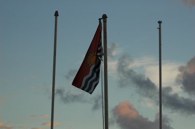 Kiribati Flag at Kiritimati (Christmas Island)