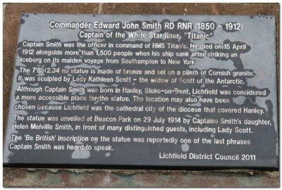 Commander Edward John Smith, plaque