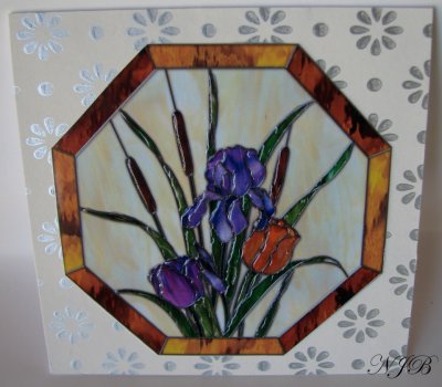 Card created to look like stained glass