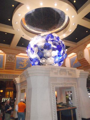 Above the information booth in the casino at Altantis
