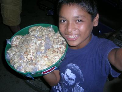 Erbin selling his peanuts