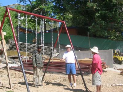 building the swing set