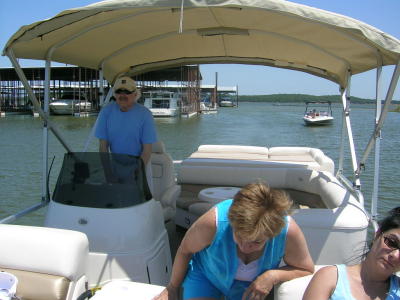 Loyd and Shirley on their new party boat