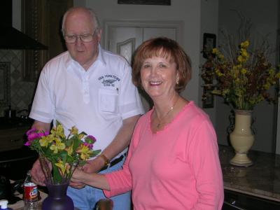 Ed brought Paula flowers