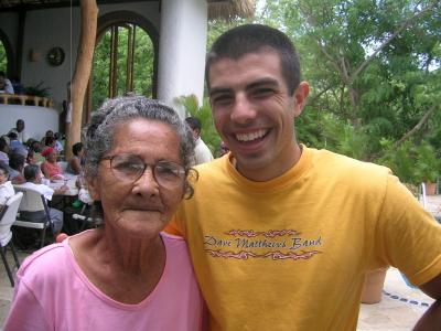 Jed helped us this month, he is here helping build a school