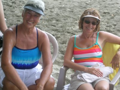 Mary and Renda enjoying the beach