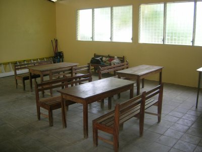 small wooden tables and chairs