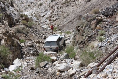 Over rocks