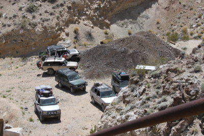 From the mine exit on the hill