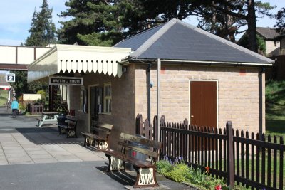 A reconstructed station building